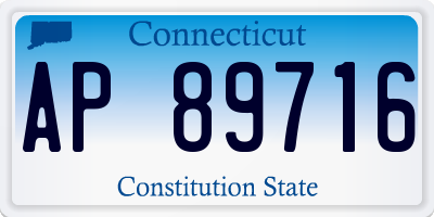 CT license plate AP89716