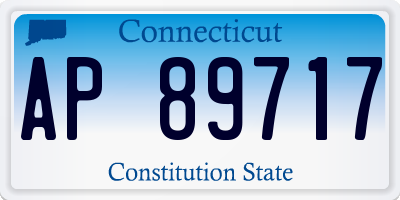 CT license plate AP89717