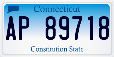 CT license plate AP89718