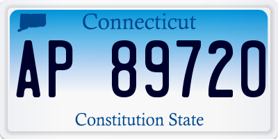 CT license plate AP89720