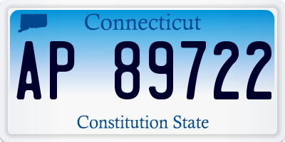 CT license plate AP89722