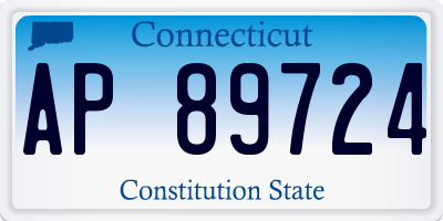 CT license plate AP89724