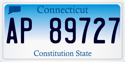 CT license plate AP89727