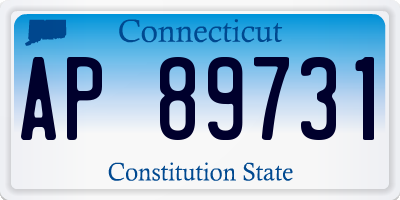 CT license plate AP89731