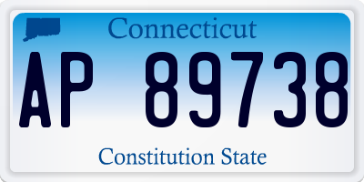 CT license plate AP89738