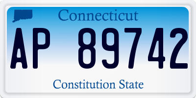 CT license plate AP89742