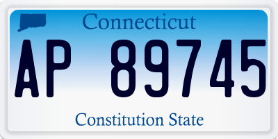 CT license plate AP89745