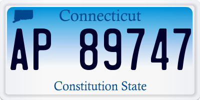 CT license plate AP89747