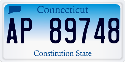 CT license plate AP89748