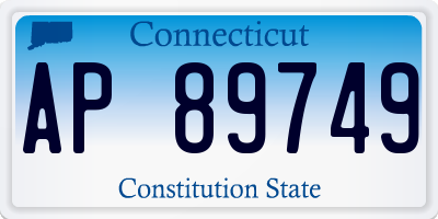 CT license plate AP89749