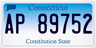 CT license plate AP89752