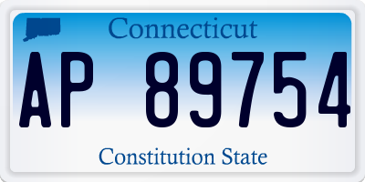 CT license plate AP89754