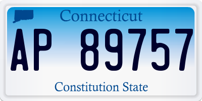 CT license plate AP89757