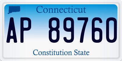 CT license plate AP89760