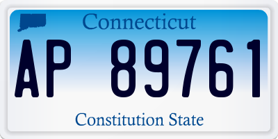 CT license plate AP89761