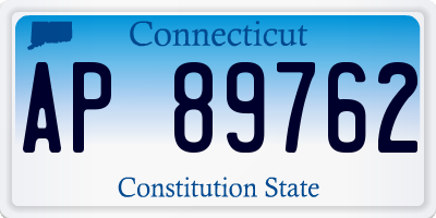 CT license plate AP89762