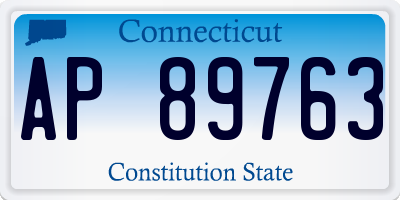 CT license plate AP89763