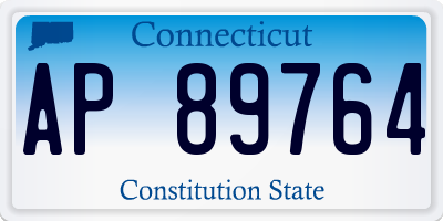 CT license plate AP89764