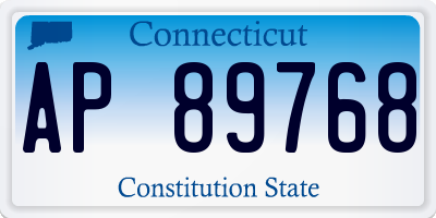 CT license plate AP89768