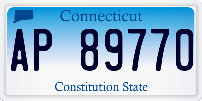 CT license plate AP89770