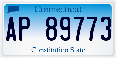 CT license plate AP89773