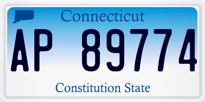 CT license plate AP89774