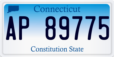 CT license plate AP89775