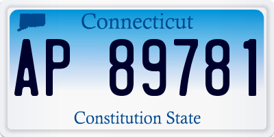 CT license plate AP89781