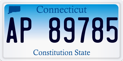 CT license plate AP89785