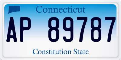 CT license plate AP89787