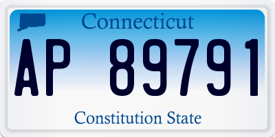 CT license plate AP89791