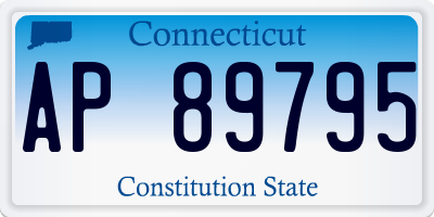 CT license plate AP89795