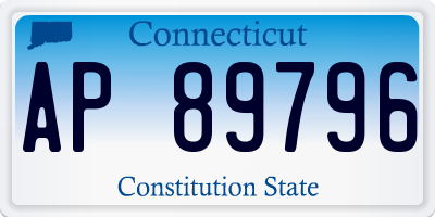 CT license plate AP89796