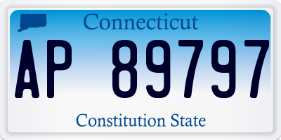 CT license plate AP89797