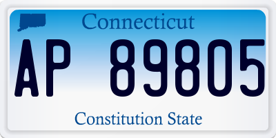 CT license plate AP89805