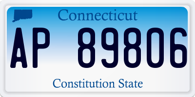 CT license plate AP89806