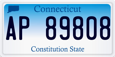 CT license plate AP89808