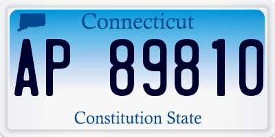 CT license plate AP89810