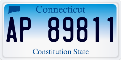 CT license plate AP89811