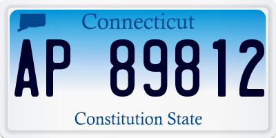 CT license plate AP89812