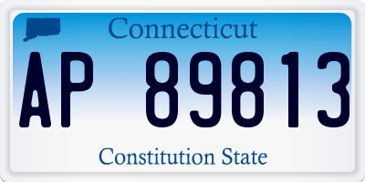 CT license plate AP89813