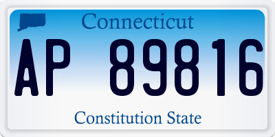 CT license plate AP89816