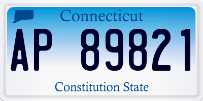 CT license plate AP89821