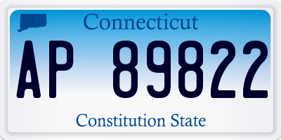 CT license plate AP89822