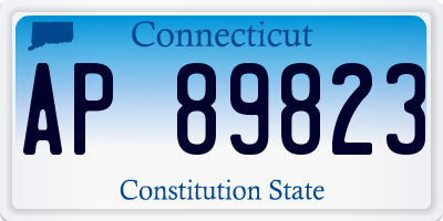 CT license plate AP89823