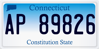 CT license plate AP89826