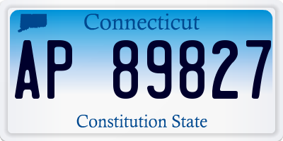 CT license plate AP89827