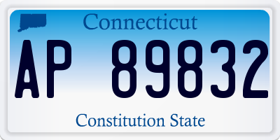 CT license plate AP89832