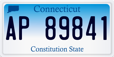 CT license plate AP89841