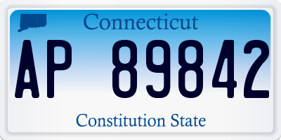 CT license plate AP89842